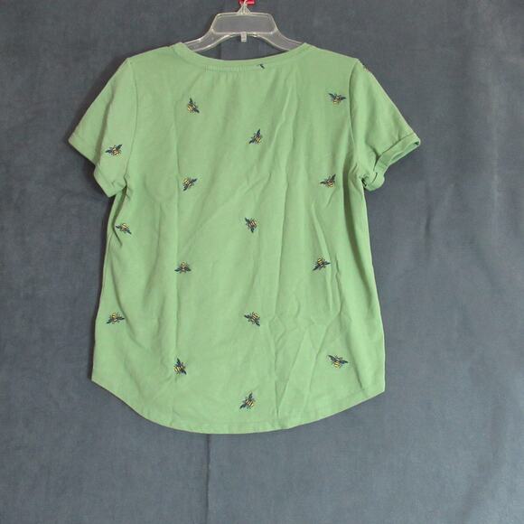 Vintage X America T Shirt Womens Small Green Embroidered Bee Short Sleeve Tee - Picture 2 of 6